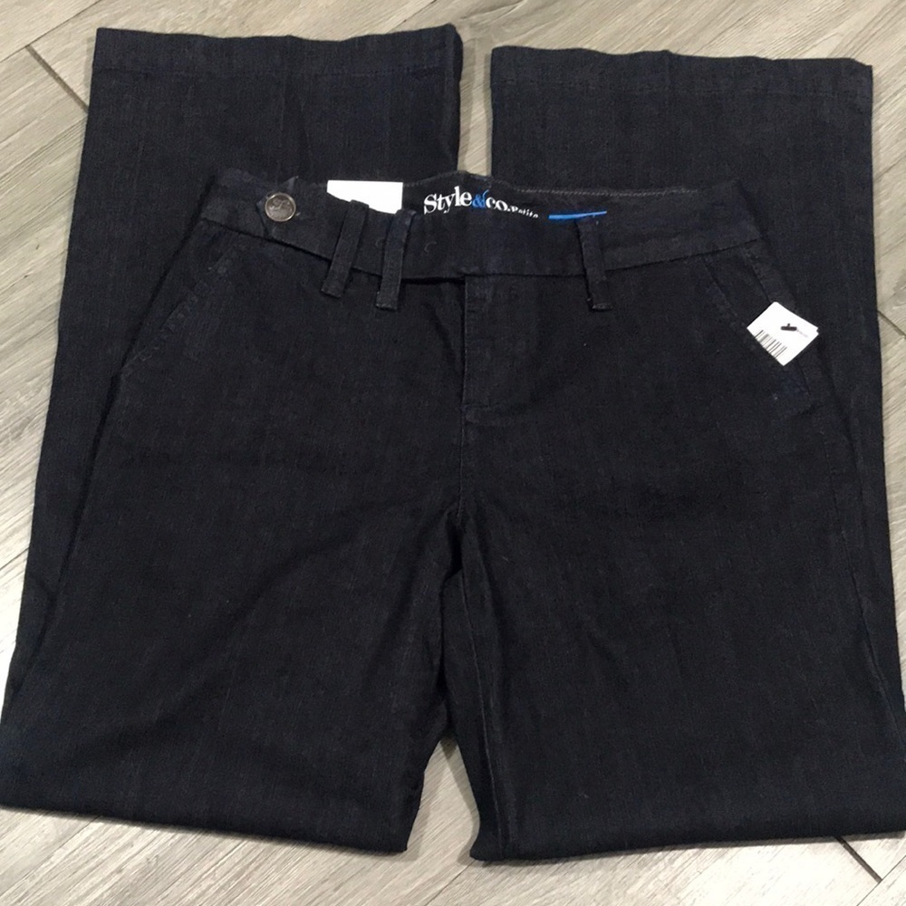 Style & CO NWT‎ Wide Leg Dressed Up Denim Jeans size 6P